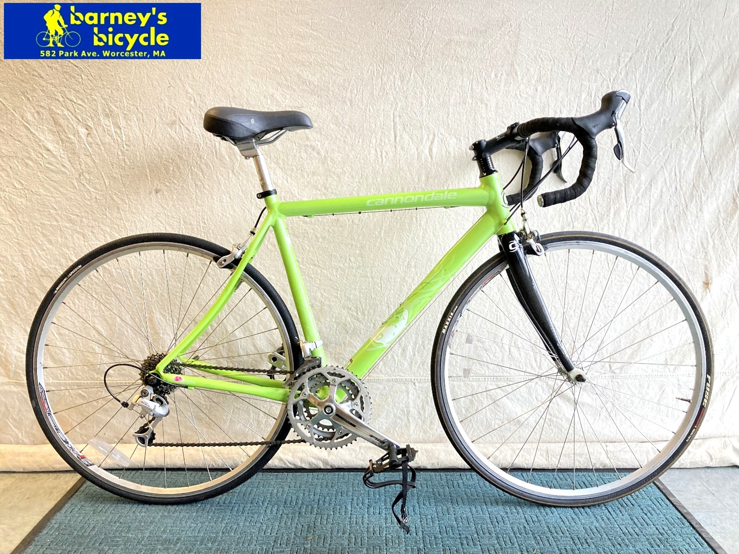 Women's Cannondale Synaps Fem 7
Frame: 54cm MD, Aluminum/ Carbon Fork
Rider Height: (5'7-5'10)
Drivetrain: 3x9, Shimano Tiagra 
Price: $649.00 (Professionally Tuned)