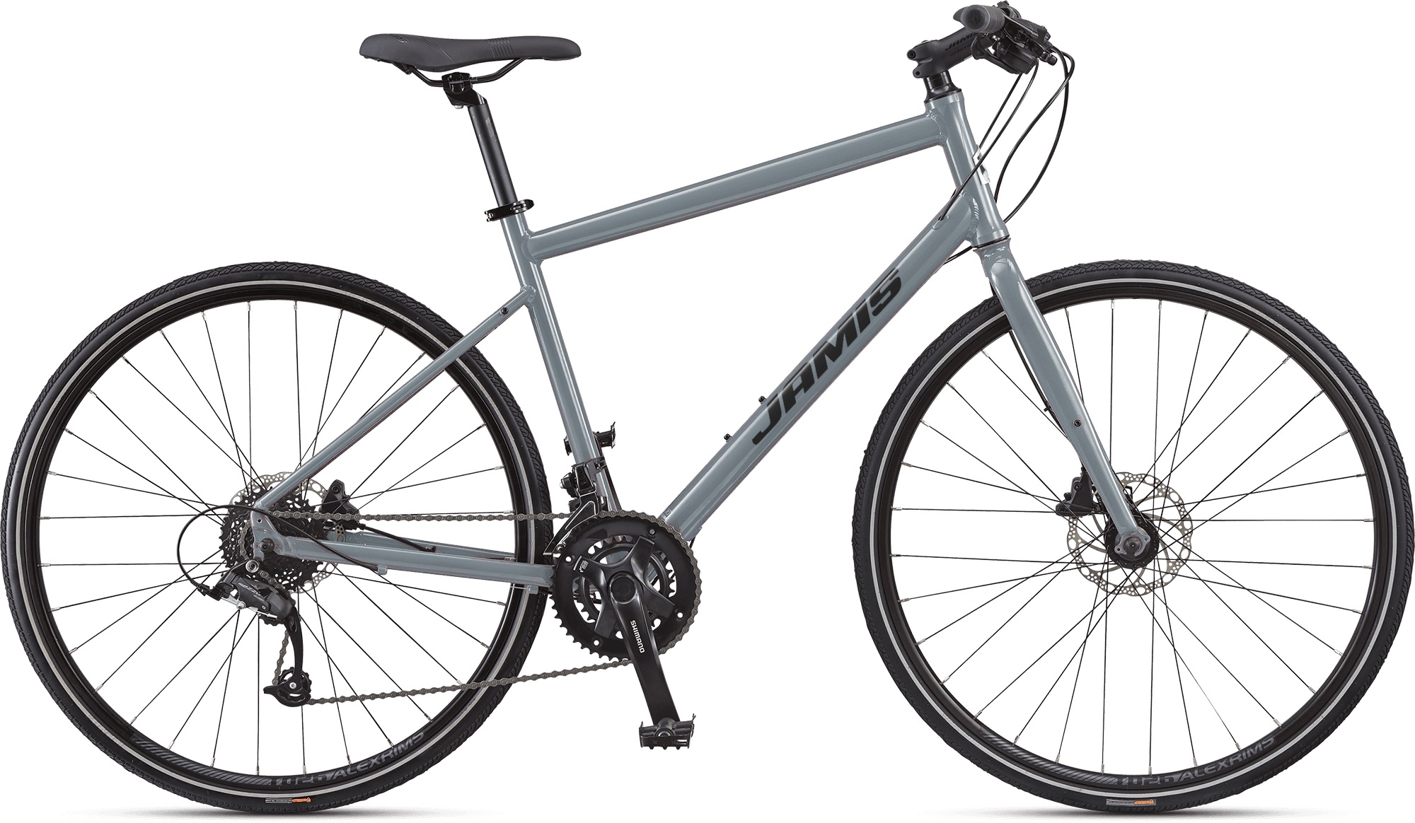 Jamis Allegro A2 - (Sport Hybrid)
Aluminum Frame , Rigid Fork
Shimano 2x8 Drivetrain
Tektro Hydraulic Disc Brakes
$849.99