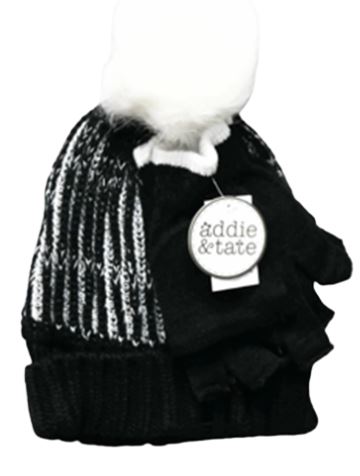GNFC2478ST 
BLACK GLITTERED KNIT HAT AND GLOVE SET 
79443443179
96 CS/PACK

