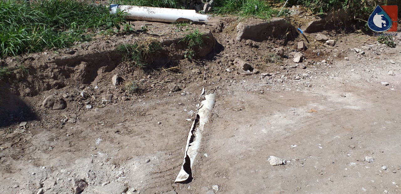 CANCELACIÓN DE TOMA POR FUGA CALLE  FRESNOS, COL. LAS FLORES CTO. 7744