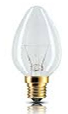 Bombillo  Candelabro Claro 25W 
120V  E12  Cod - 10161
