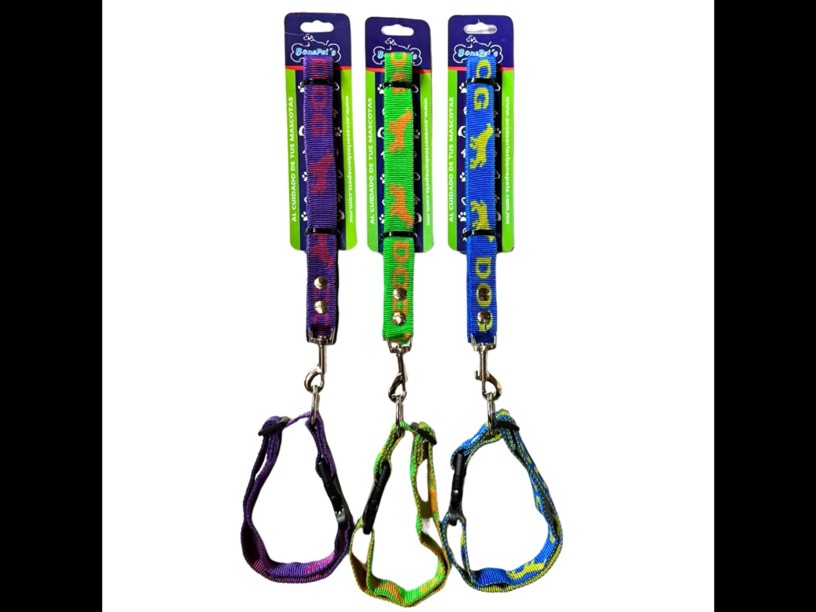 BON05E - CORREA CON COLLAR
 3/4 CINTA ESTAMPADO
