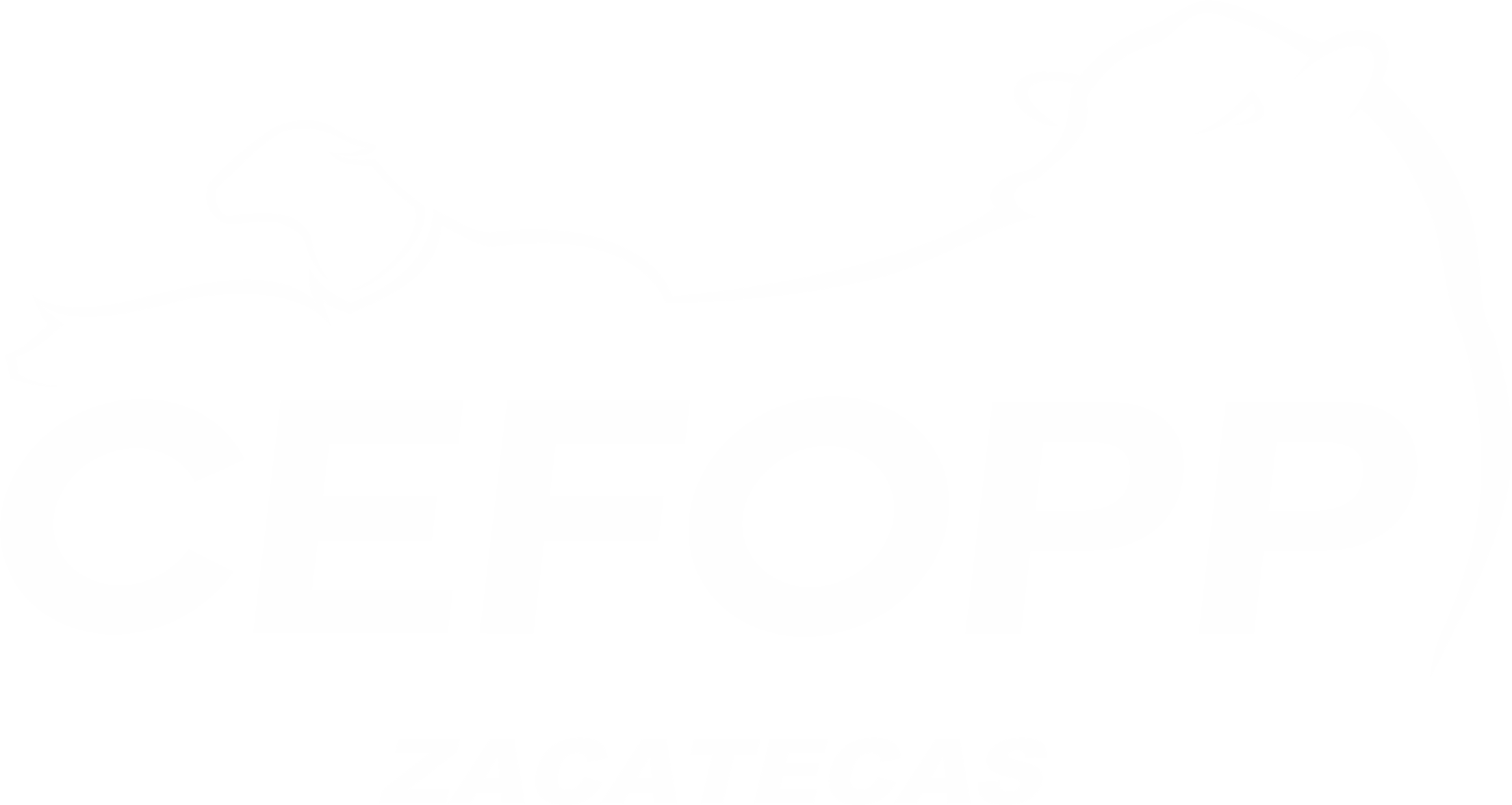 Logotipo de CEFOPP Zacatecas con silueta de animales en estilo minimalista.