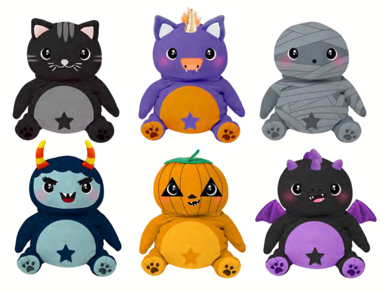 4755 
STARLIGHT PLUSHIES HALLOWEEN- REGULAR SIZE ( 5X4.5X10 IN)
UPC 786892475507
4756
STARLIGHT PLUSHIES HALLOWEEN JUMBO SIZE (10X9.5X15 IN)
UPC 786892475606
24 CS
