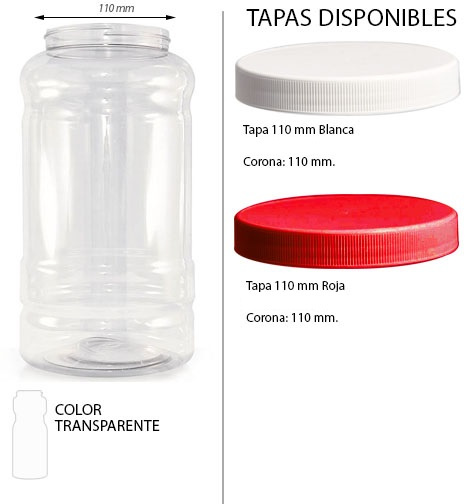 TARRO CIL. 1 GALÓN
Piezas por empaque:	24
