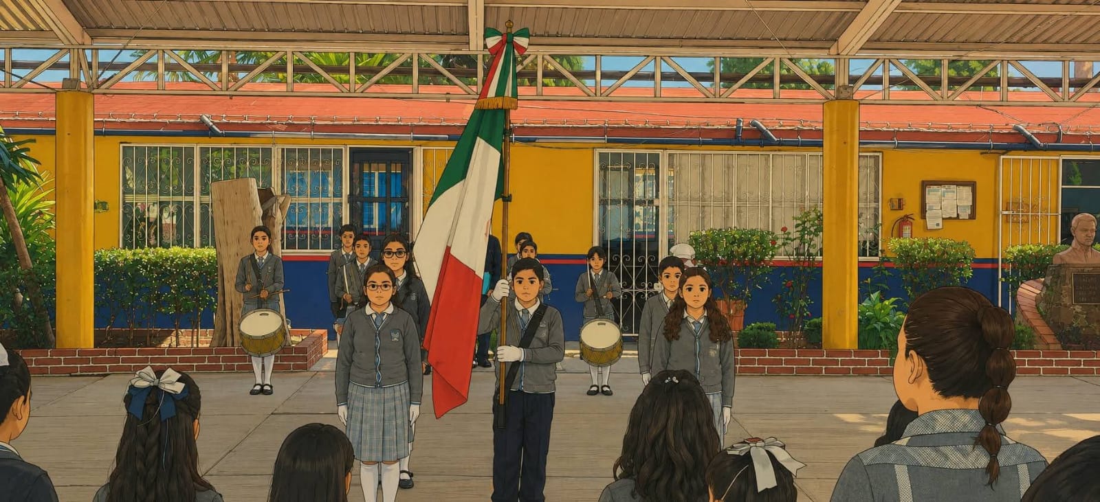 Maestra guiando a niños en aula infantil con tabletas y bloques de colores para aprendizaje creativo