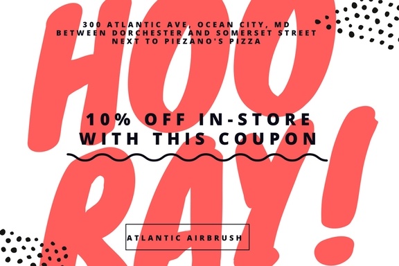 Atlantic Airbrush In-Store Coupon Atlantic Airbrush In-Store Coupon