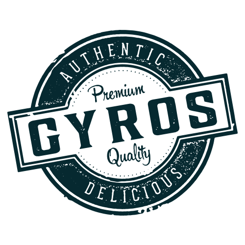 Authentic Greek Gyro Menu Design Stamp