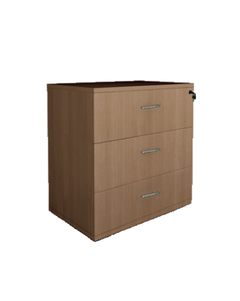 Archivero horizontal de tres cajones