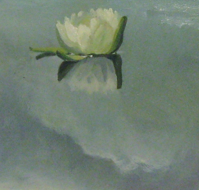 Pastuchiv, Floating Water Lily, 5 5/8x 5 7/8 Oil