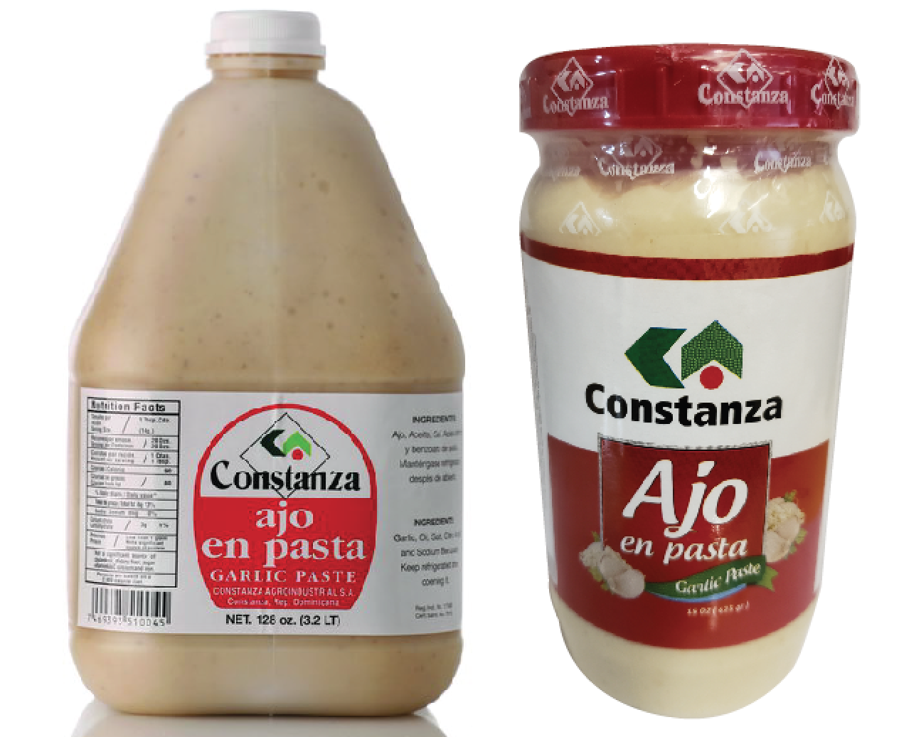 Ajo en Pasta Constanza 4/1 Gl y 12/15 onz
Códigos: 