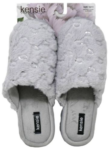 431996
S-XL WOMEN GREY FAUX FUR SLIPPER W/SEQUIN HEARTS KENSIE
18 CS PACK