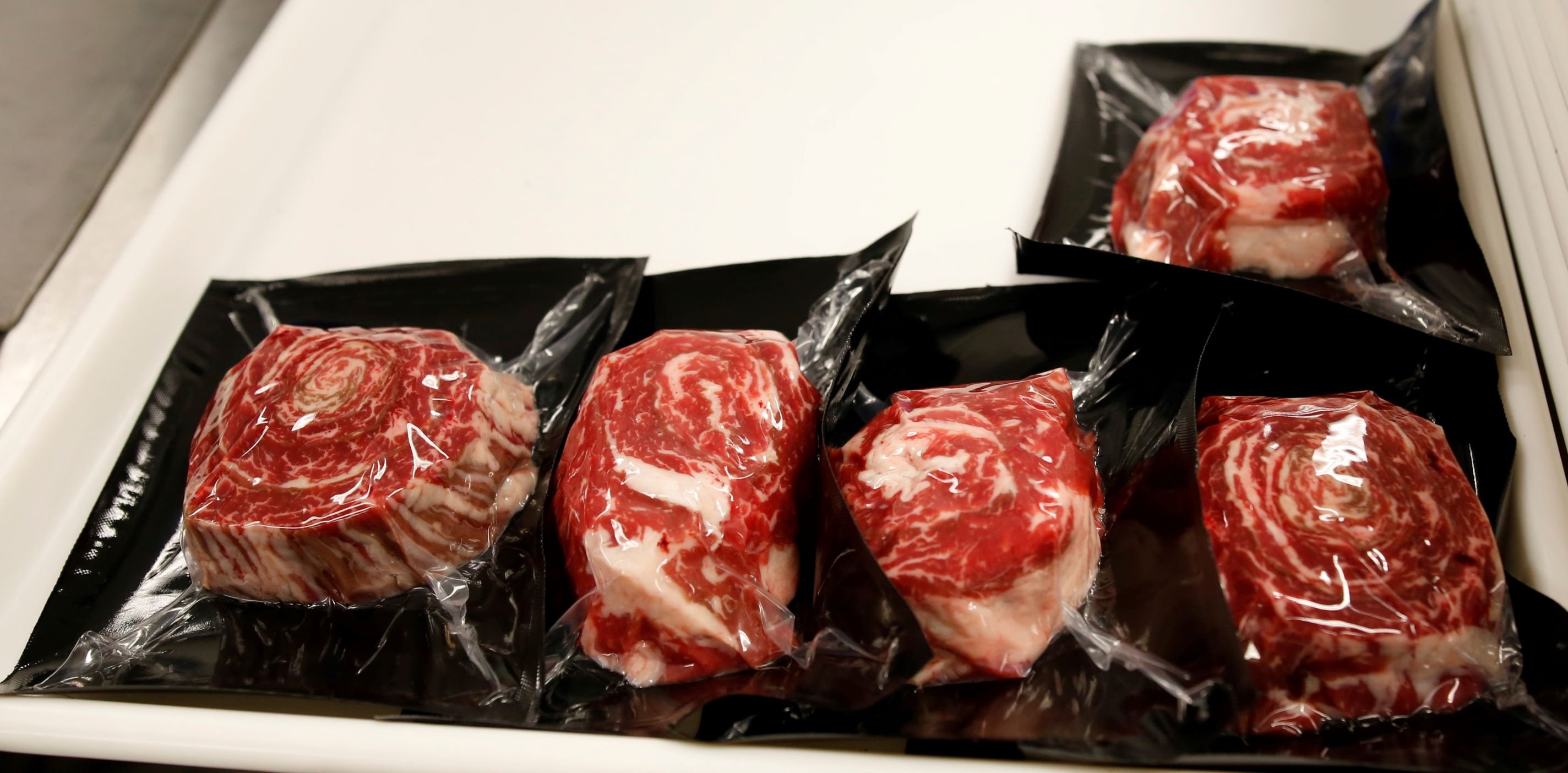Tray of Packaged Steaks