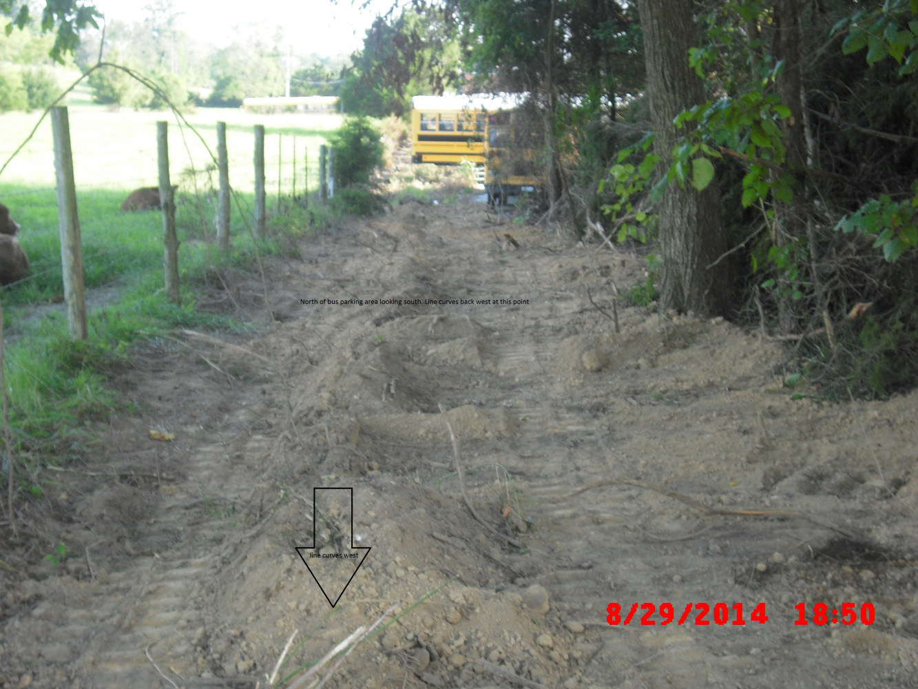 Line Curve By Bus Parking