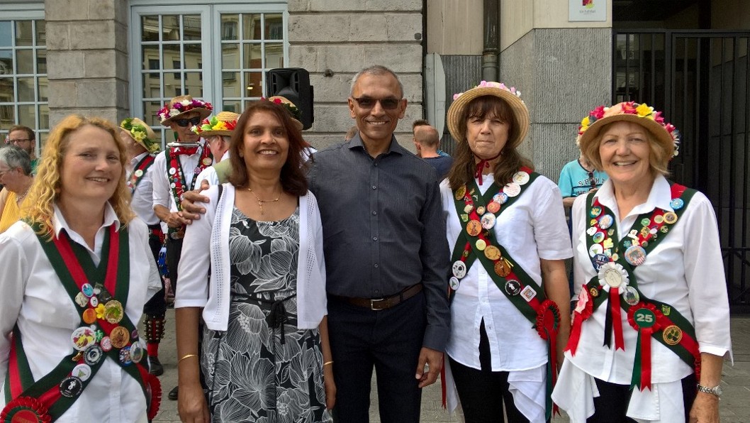 Douai France - Merrydowners with the Mayor of Harrow  and his wife