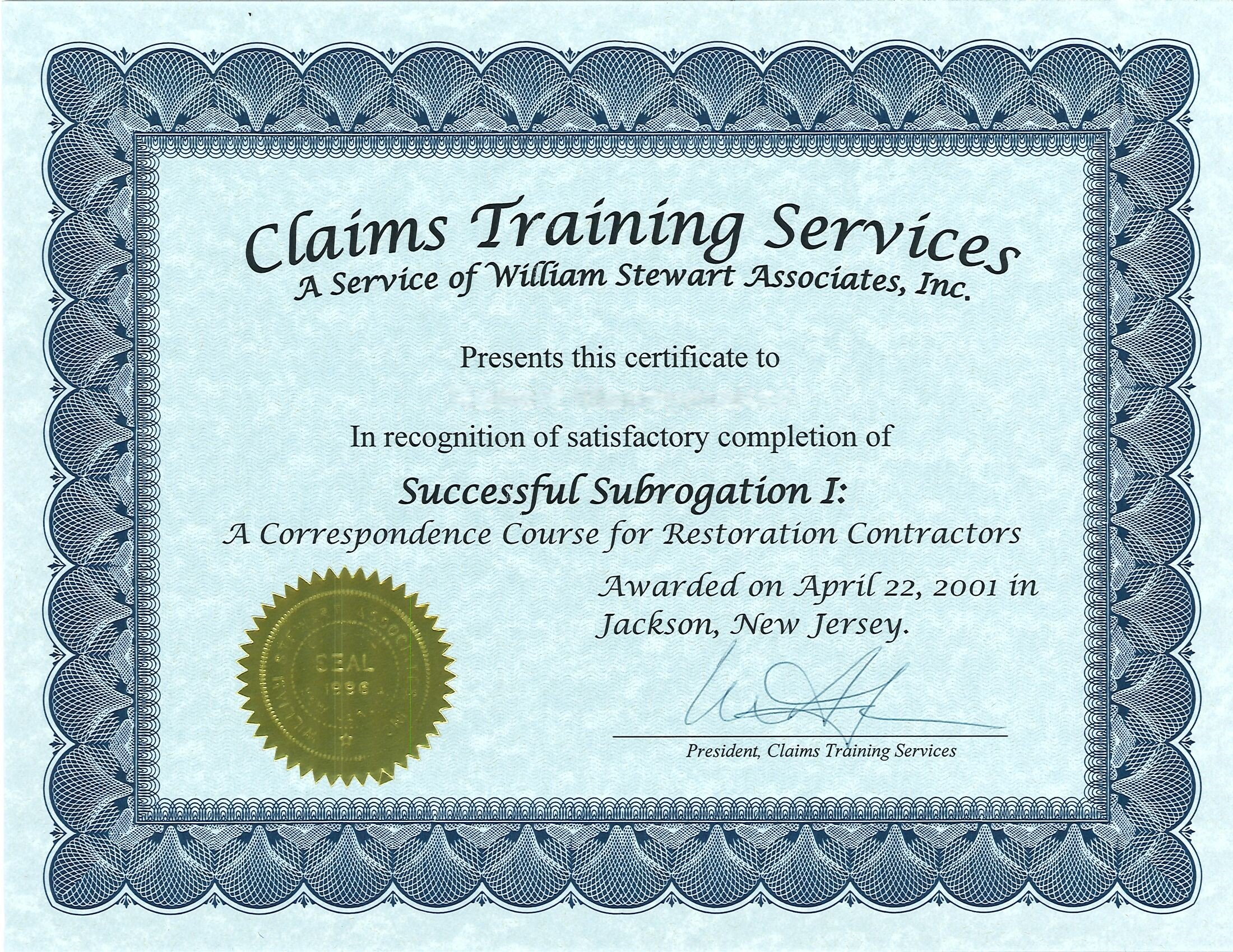 Claims Training Services