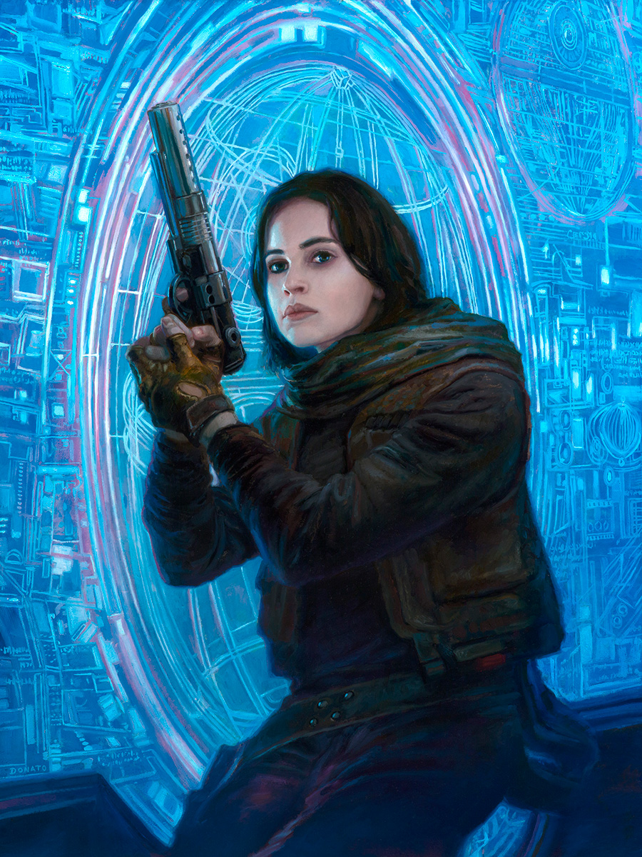 Jyn Erso - Rogue One
24" x 18"  Oil on Panel 2016
limited edition print commission