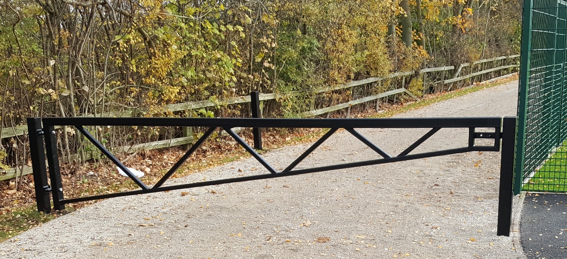 Road barrier installed at St John's college sports complex.