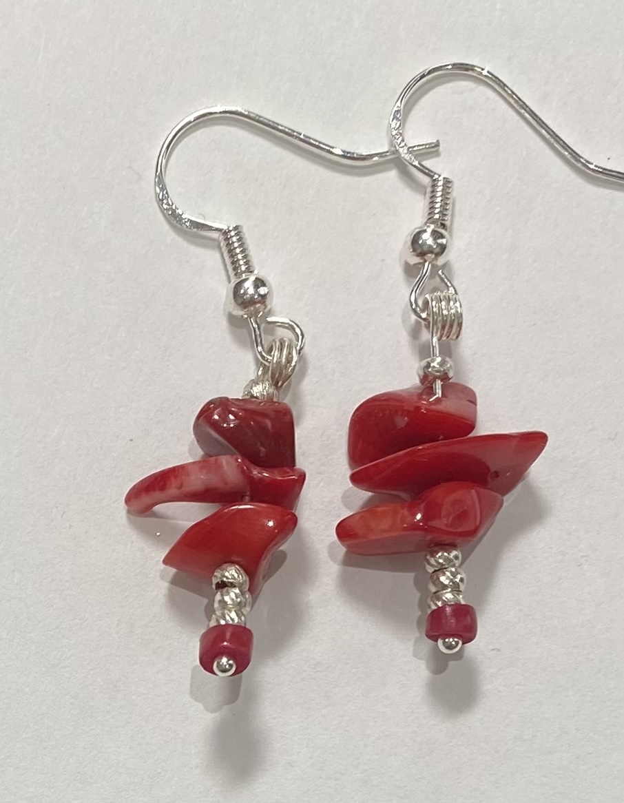 coral & sterling silver