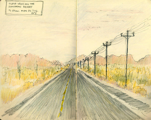 Clouds crossing the Sonoran Desert