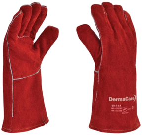GUANTE PARA SOLDAR CON FORRO Y HILO KEVLAR DERMA CARE  EJ99-814
