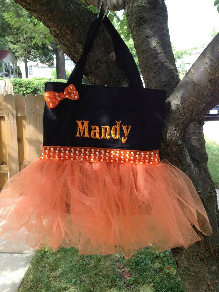 Orange & Black Tutu Bag