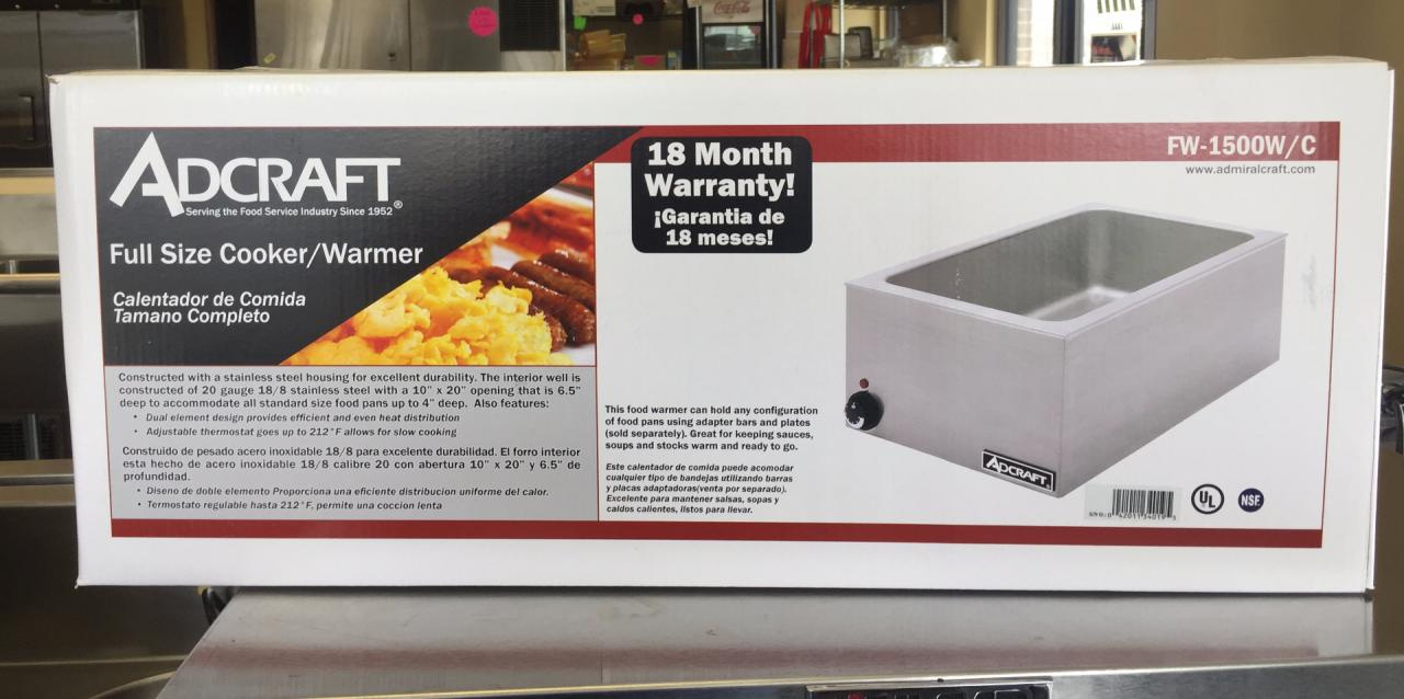 Adcraft Full Size Warmer
Model # F1500