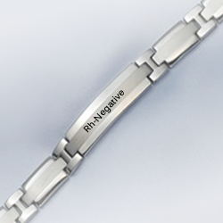 Stainless Steel Rh-Negative Bracelet