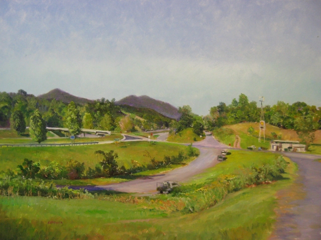 56. I-81 at Exit 168, View from the Cafe, 18x24 op