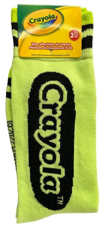 43CS035MCCZA-GRN
2PK CRAYOLA SOCKS 6-12
UPC 193159192693
60 CS PACK
