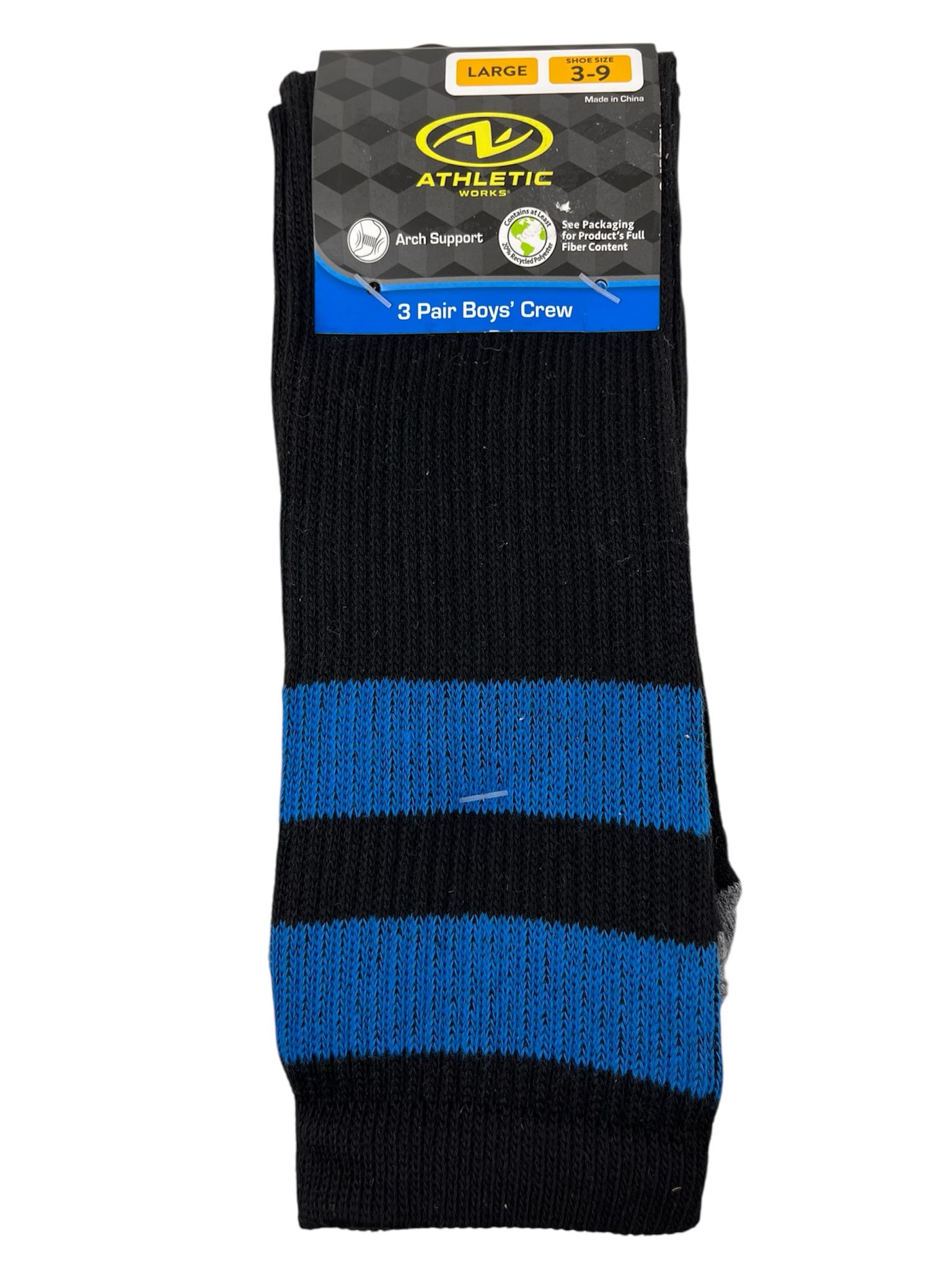 43PL036203WMU001L
3PK ATHLETIC WORKS CREW SOCKS   L
UPC 730838958050
24 CS PACK