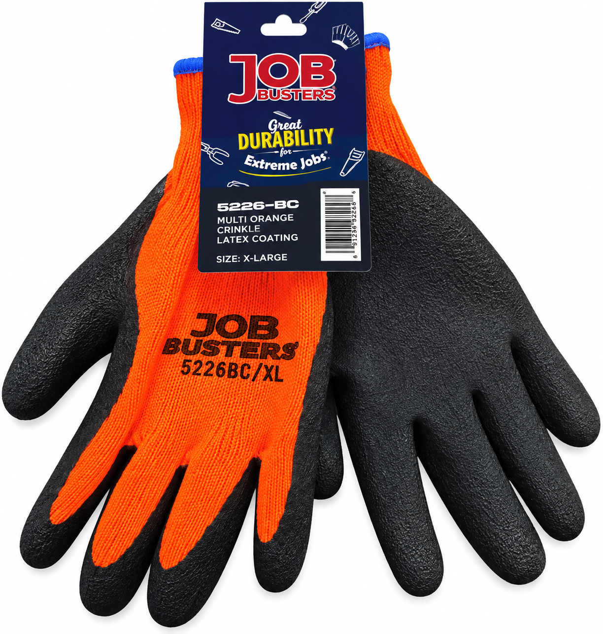 ORANGE WORK GLOVE
X-LARGE
ITEM # 5226-BG-2XL
144 CS/PK