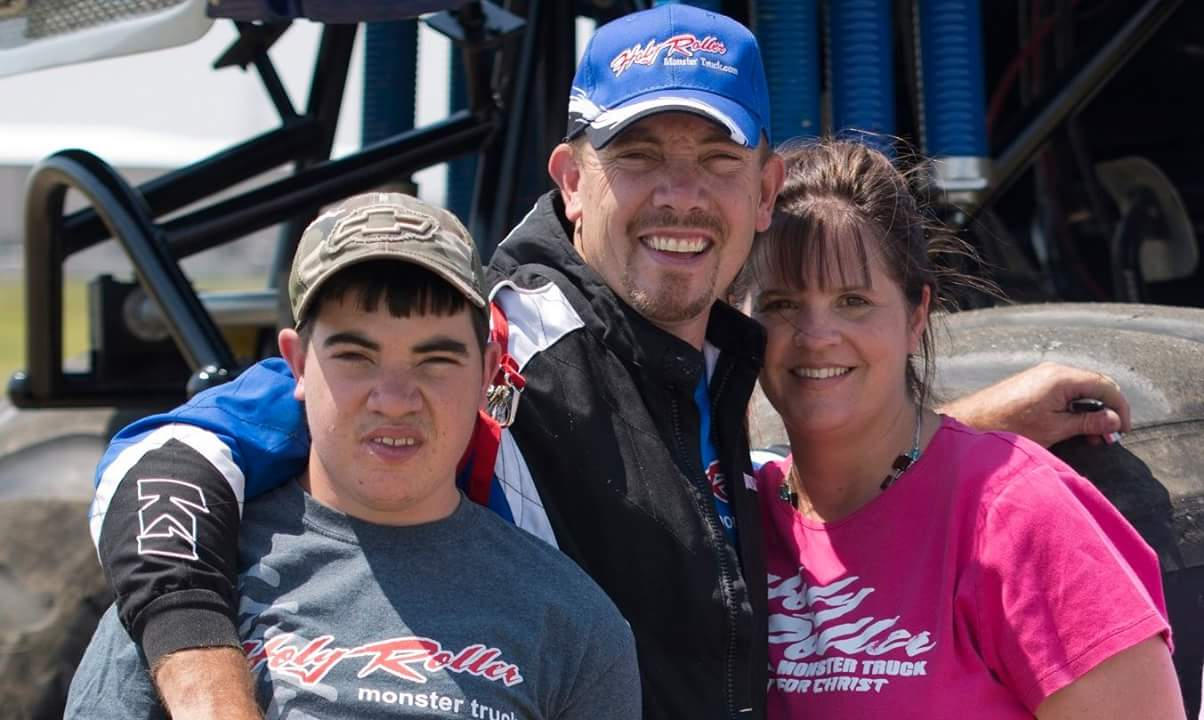 Driver of the Holy Roller Monster truck- Brother Quentin Day and family. These folks are the real deal!