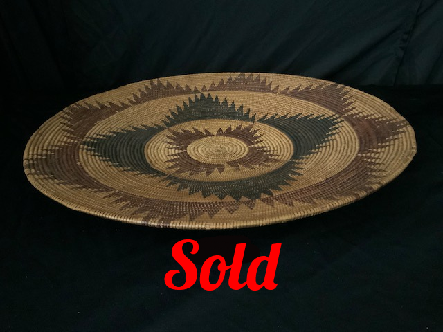 PRODUCT PROFILE:
Product No.: 71250
Description: California 
Maidu Polychrome
 Gambling Tray
PRODUCT NARRATIVE:
• Size:  20 1/2” width