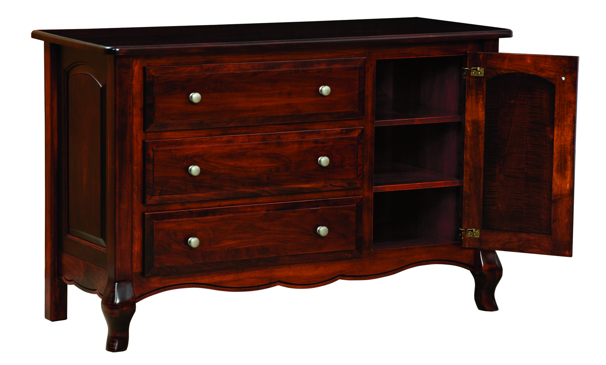 French Country 3 Drawer Dresser w/Door-#28