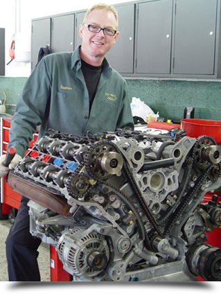 Man doing engine repair||||