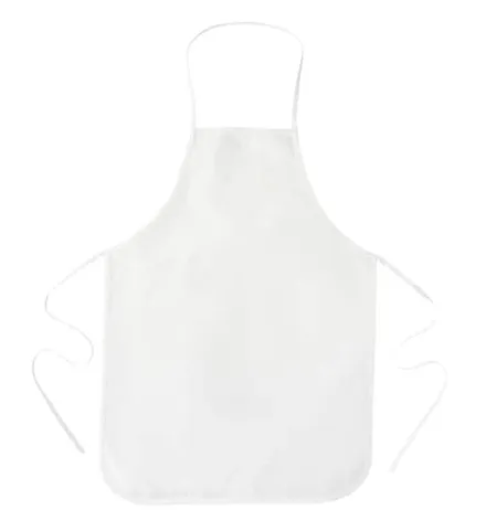 Plain white apron
