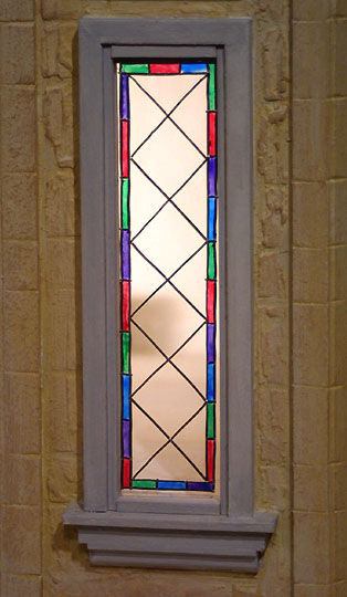 Leaded and stained glass windows 
hand made by Sue Veeder
