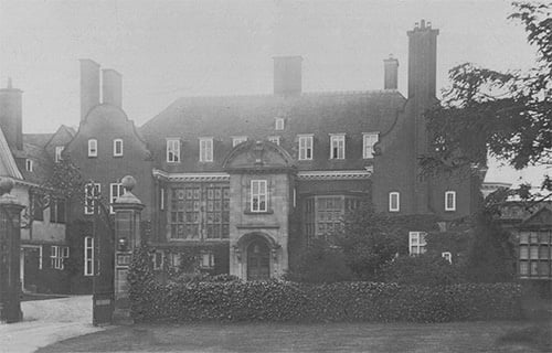 The front of Cavenham Hall in 1930s