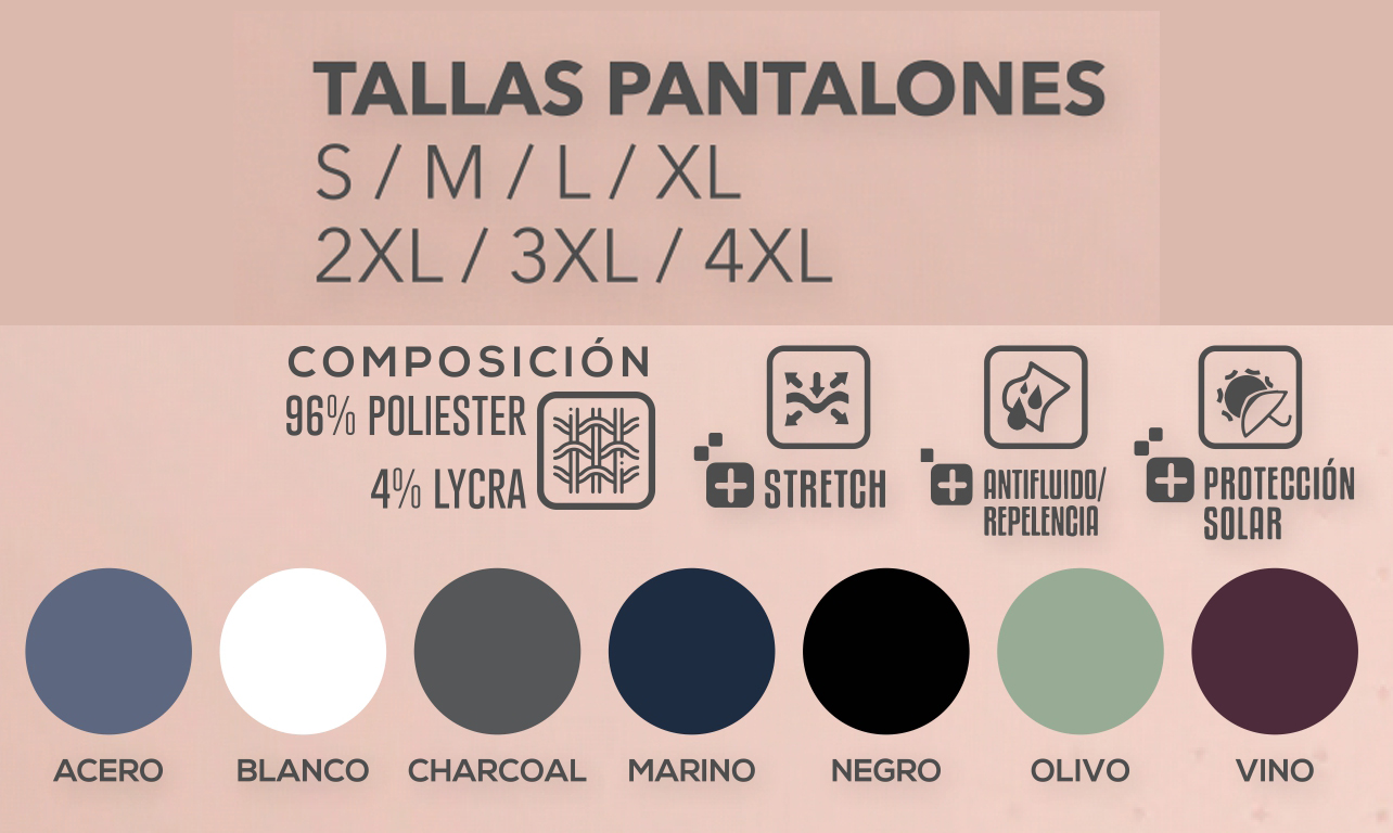 DESCRIPCION PANTALON CABALLERO MEDICAL BIBE MODELO B105