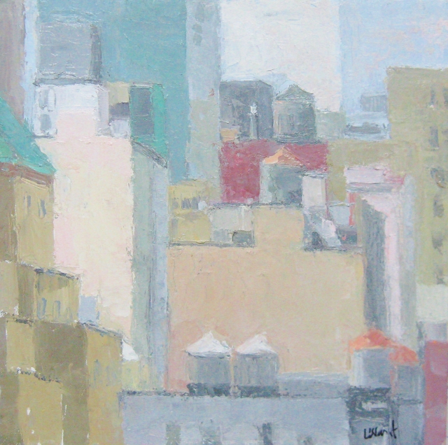 Levant, Water Tank Motif, 8" x 8" Oil 