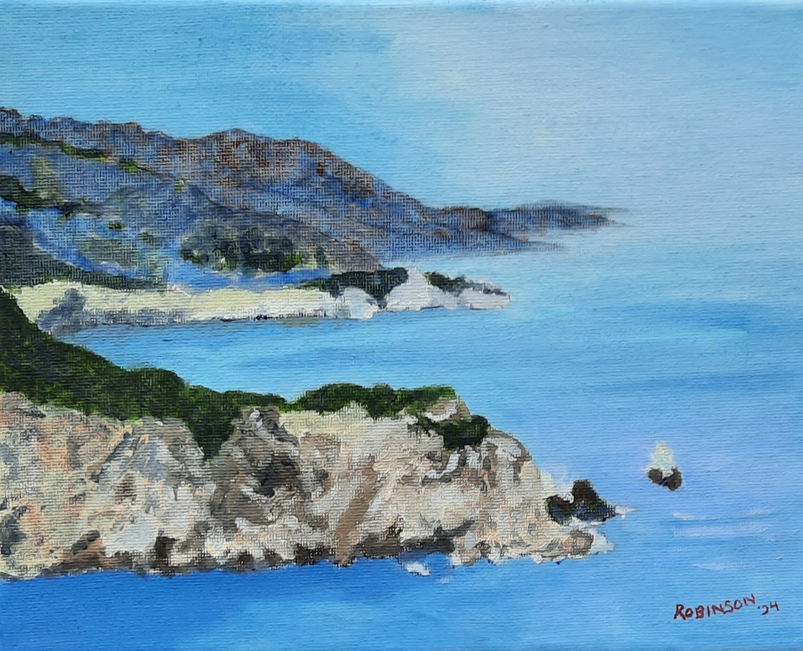 Op-107 SOUTH COAST 8x10 oil on Canvas 2024