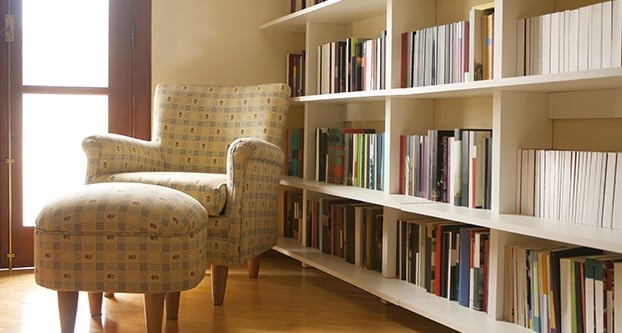 Home Library With Arm Chair