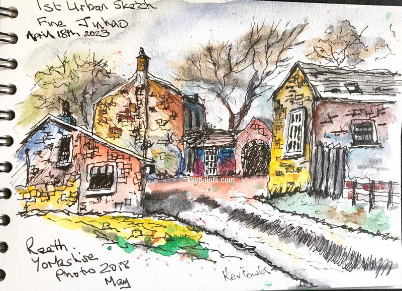 Reeth Yorkshire
Pen and Wash