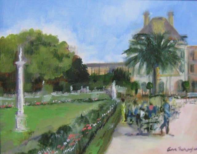 Schaefer, Luxembourg Palms, 9" x 12" Oil