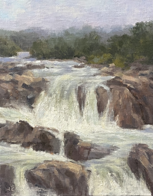 Schwartz, Morning at the Falls, 10" x 8" Oil