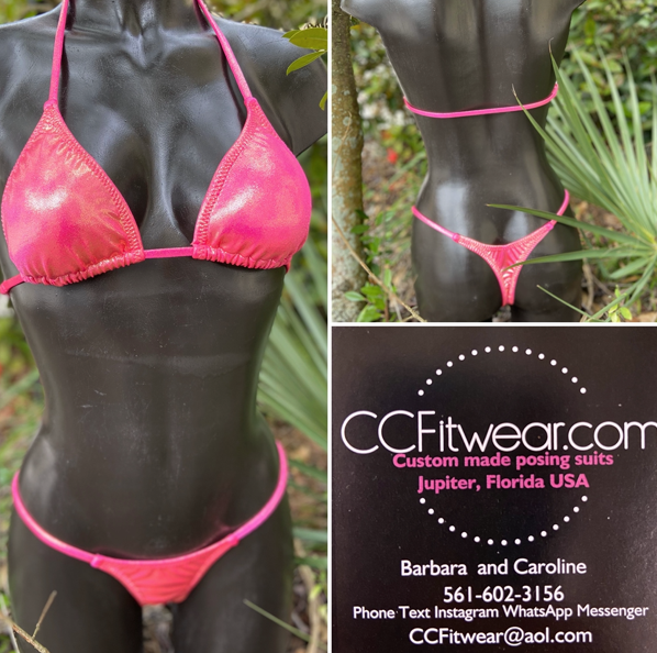 25.
B top 
small thong bottom
 Hot pink gold frost 
$50 