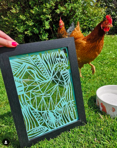 Chicken Paper Cut Art