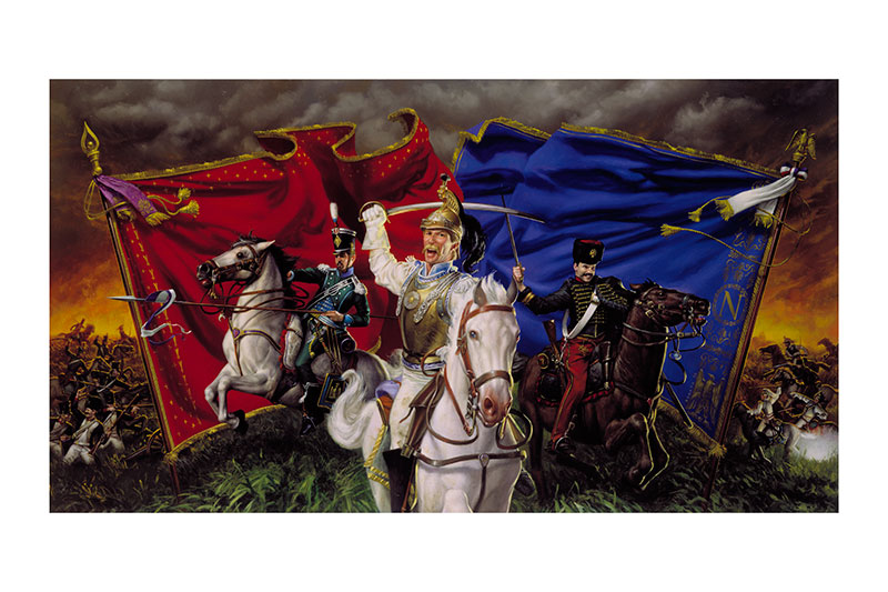 Stratego Game Cover Art
24" 40". Oil on Panel 1996