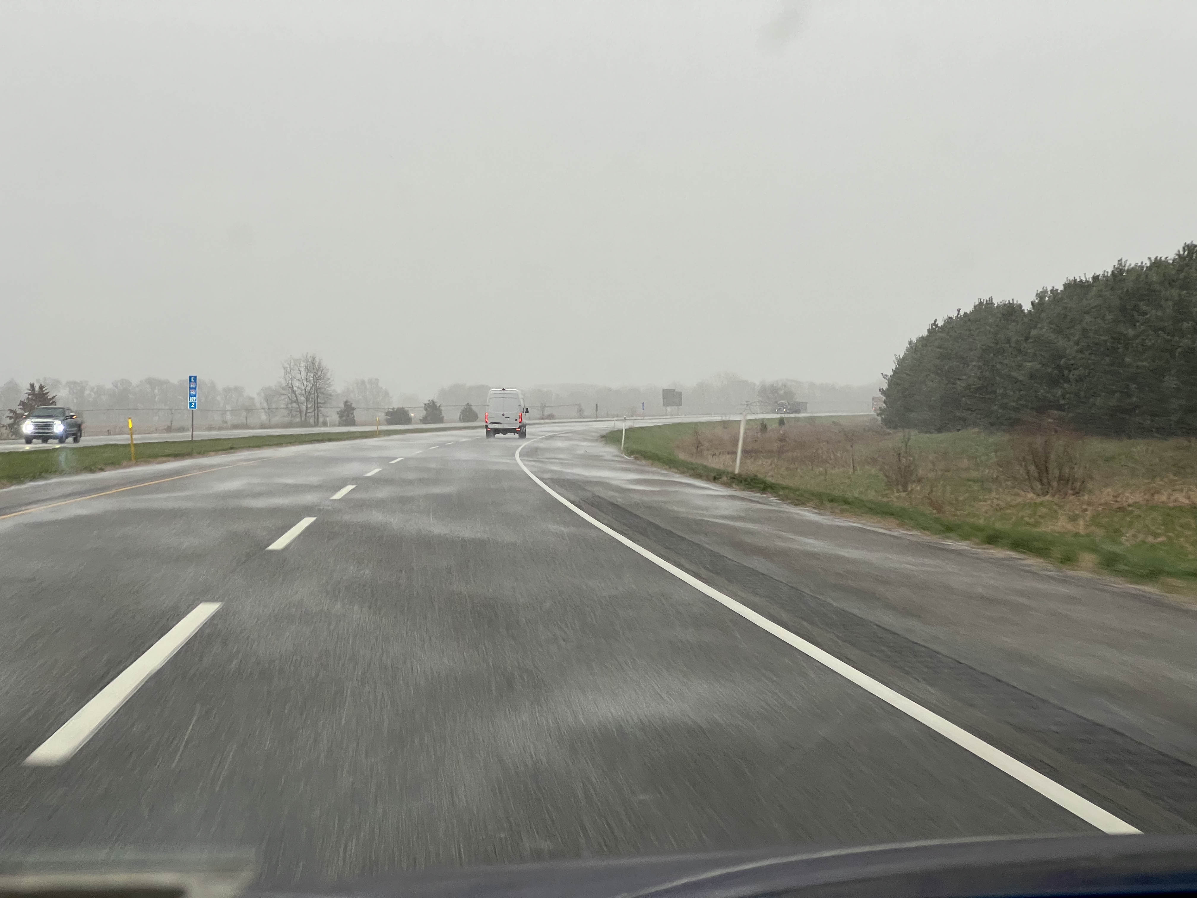 Bad weather on our way to Toledo